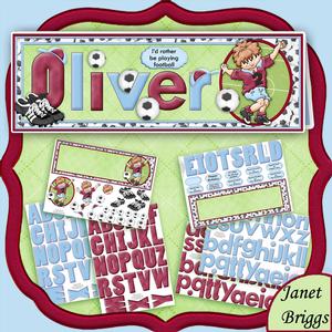 Create Any Name Football Card Kit Claret & Blue