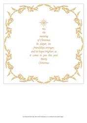 8x8 Christmas Insert & Verse 2 in Gold Christmas Tree Shape
