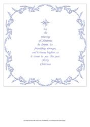 8x8 Christmas Insert & Verse 2 in Blue Christmas Tree Shape