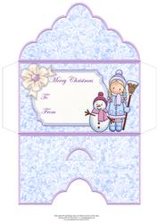 Chloe & Snowman Christmas Money Wallet Envelope