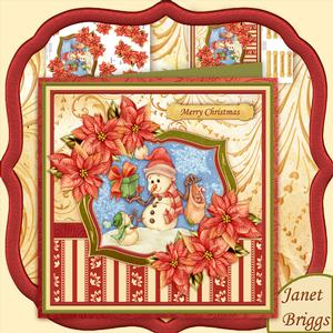 Snowman Gifts Christmas 8x8 Mini Kit & Decoupage
