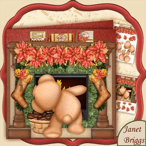 Is He Here Yet Christmas Card Mini Kit & Decoupage