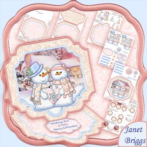 Chilly in Love Christmas Large Easel Card Kit 7.5"