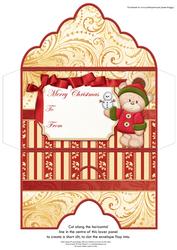 Christmas Money Wallet Barclay Bear & Snowman