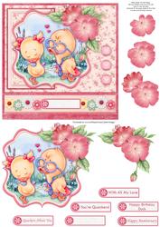 Quackers About You Valentine Anniversary Decoupage
