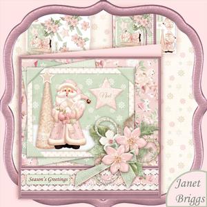Shabby Chic Santa 8x8 Christmas Mini Kit & Decoupage
