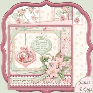 Shabby Chic Baubles 8x8 Christmas Mini Kit & Decoupage