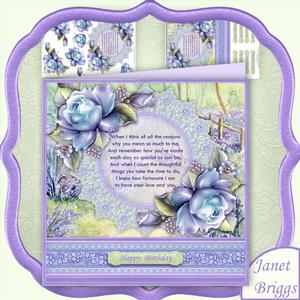 Porcelain Roses with Verse 8x8 Mini Kit & Decoupage