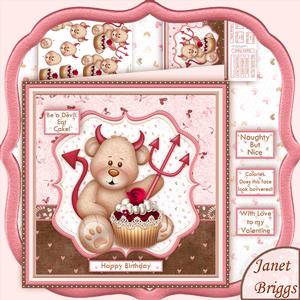 Be a Devil Eat Cake 8x8 Mini Kit & Decoupage