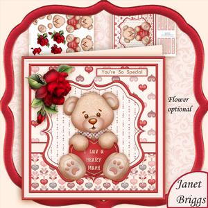 Luv U Beary Much 8x8 Mini Kit & Decoupage