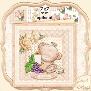 Communion Confirmation Bear Mini Kit & Optional Rose