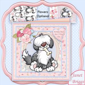 Barking Mad But I Wuv You 8x8 Mini Kit Flowers Optional