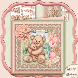 Mummy Hugs 8x8 Card Topper & Decoupage