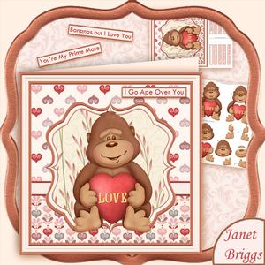 I Go Ape Over You 8x8 Mini Kit & Decoupage