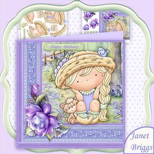 Izzy's Little Bird Female Birthday Mini Kit & Decoupage
