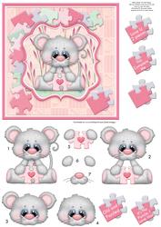 Love U 2 Pieces Card Topper & Decoupage
