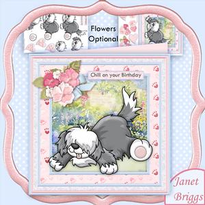 Chilled Out Dog 8x8 Mini Kit & Decoupage