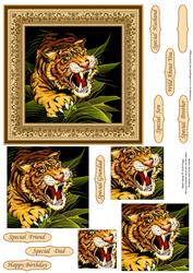 Wild About You Tiger Card Topper & Pyramage