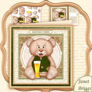 Bearthday Cheers Bear & Beer Mini Kit & Decoupage