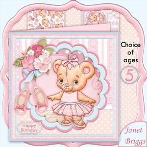 Ballerina Bear 8x8 Mini Kit & Decoupage with Ages