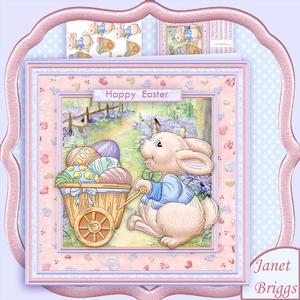 Easter Bunny Delivery 8x8 Mini Kit & Decoupage