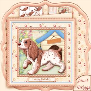 Spaniel 8x8 Mini Kit & Decoupage