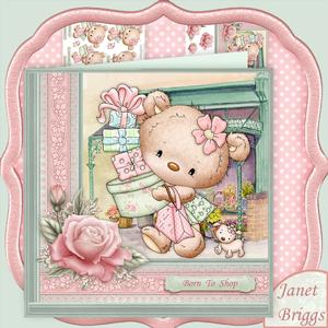 Bear Born to Shop Mini Kit & Decoupage