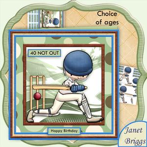 Cricket Not Out 8x8 Mini Kit Ages & Decoupage