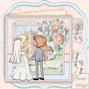 Wedding Day the Happy Couple 8x8 Mini Kit & Decoupage