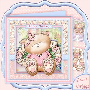 Scruffy Kitty 8x8 Mini Kit & Decoupage