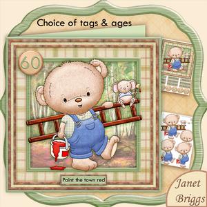 DIY Ted Paint the Town Red 8x8 Mini Kit & Decoupage