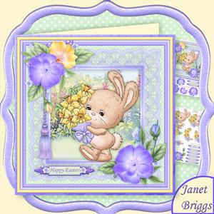 Bunny Daffodil Delight Easter or Birthday 8x8 Mini Kit