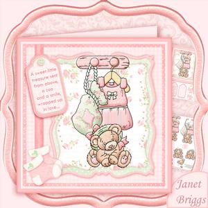 Baby Girl Accessories 8x8 Mini Kit & Decoupage