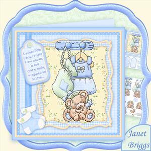Baby Boy Accessories 8x8 Mini Kit & Decoupage