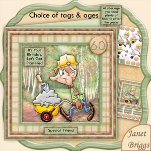 Plastered Builder 8x8 Mini Kit Decoupage & Ages