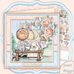 Wedding Day Just Married 8x8 Mini Kit & Decoupage