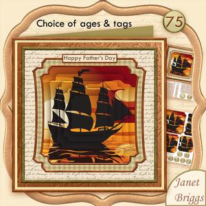 Ship Silhouette in the Sunset 8x8 Pyramage Mini Kit