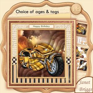 Futuristic Gold Motor Bike 8x8 Mini Kit for Men