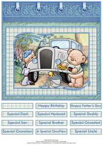 Wash Me Car Washing 8x8 Birthday Father's Day Mini Kit