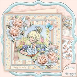 Have a Swinging Time 8x8 Female Birthday Decoupage Mini Kit