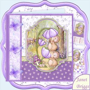 Hide & Seek Mice 8x8 Birthday Decoupage Mini Kit
