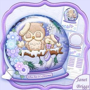 Christmas Snow Globe Holiday Wishes Shaped Card Mini Kit