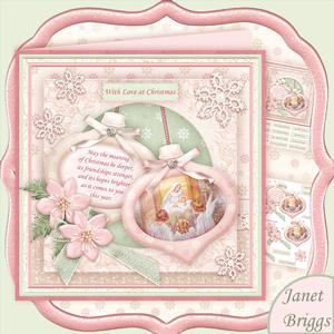 Christmas Baubles the Nativity 8x8 Mini Kit & Decoupage