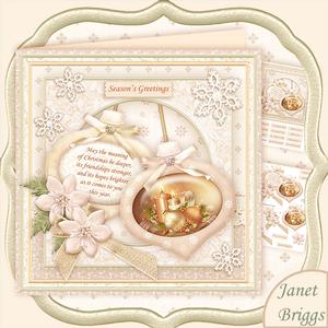 Christmas Baubles Candles 8x8 Mini Kit & Decoupage