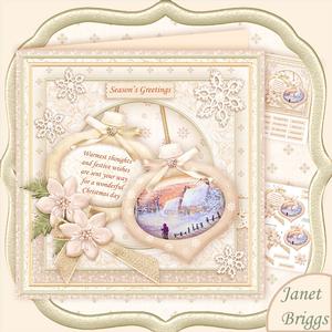 Christmas Baubles Winter Stroll 8x8 Mini Kit & Decoupage