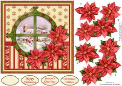 Through the Round Window Christmas Church Topper & Decoupage