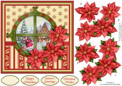 Through the Round Window Christmas Tree Topper & Decoupage
