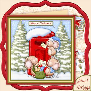 In Time for Micemas Christmas Decoupage 7.5 Mini Kit