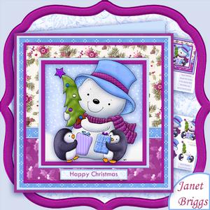 Snowman's Helpers 7.5 Christmas Decoupage Mini Kit