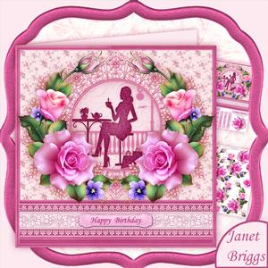 Shopping Coffee Break & Roses 8x8 Mini Kit & Decoupage
